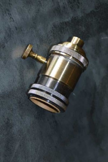 Douille électrique VINTAGE bronze avec interrupteur