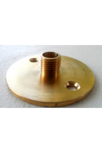 Platinum brass pierced male 2.5 cm