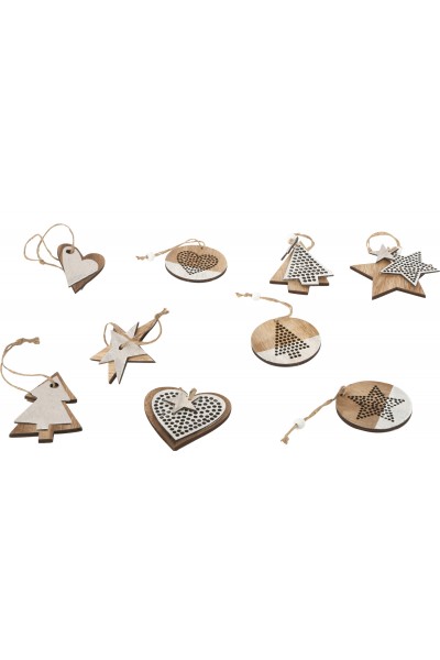 Hanging wooden decoration