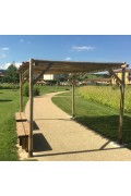 Pergola Lapa en eucalyptus 4 m x 3 m