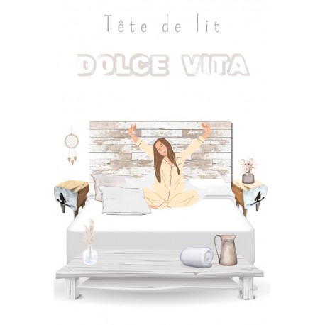 Tête de lit en planches de palette TRA MARE ET MONTI